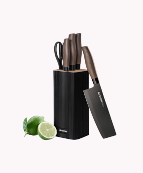 6-Piece Kitchen Knife Set with Block
